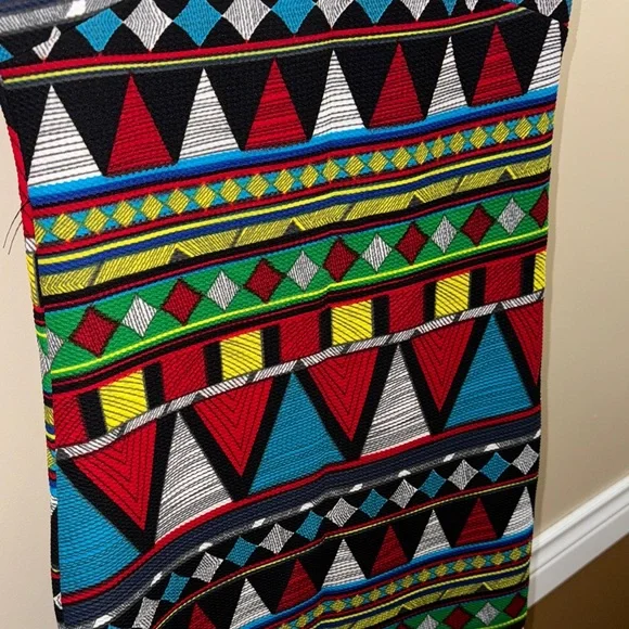 Multicolor Geometric Pattern Dress - Picture 5 of 7